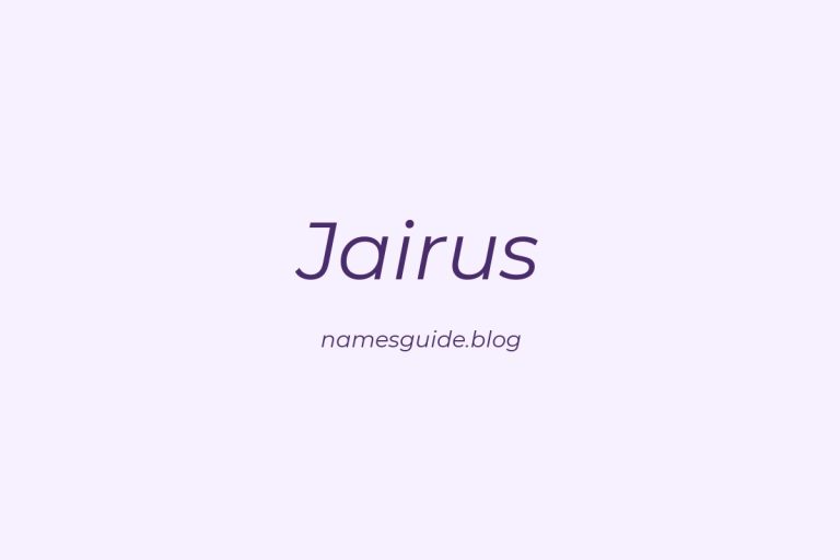 50+ Unique Middle Names for Jairus