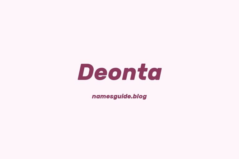 57+ Unique Middle Names for Deonta