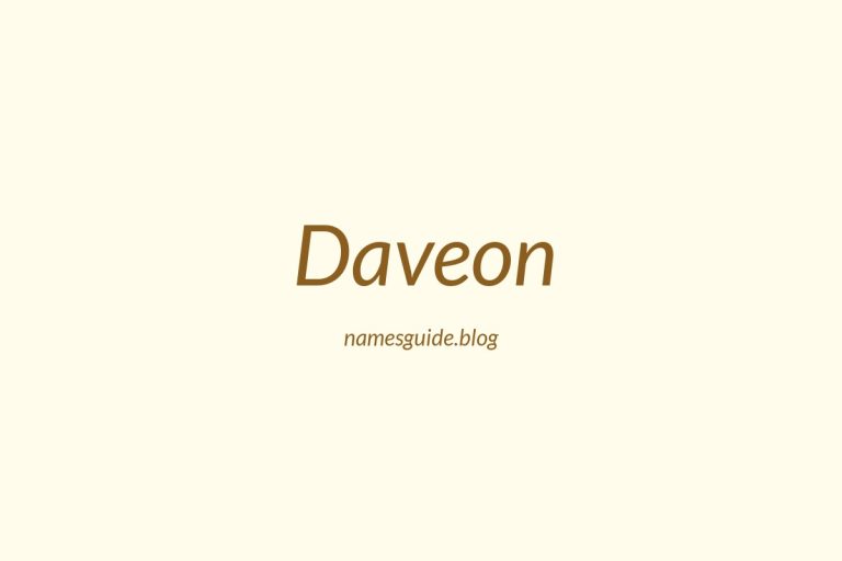 53+ Unique Middle Names for Daveon