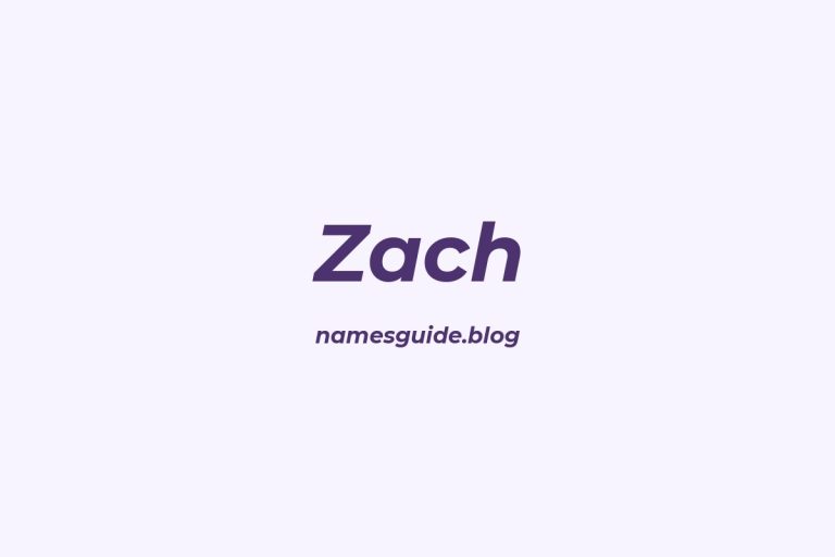 40+ Unique Middle Names for Zach