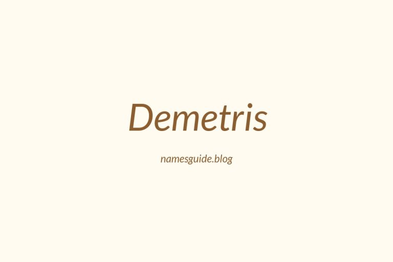 39+ Unique Middle Names for Demetris