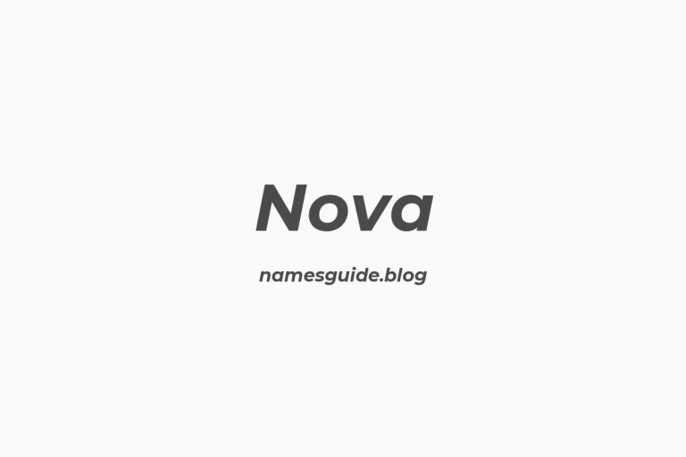 50+ Unique Middle Names for Nova