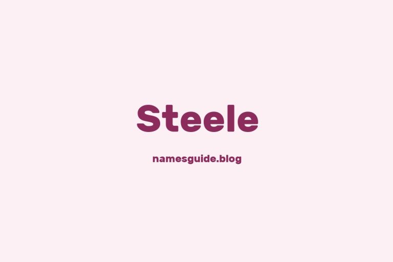 55+ Unique Middle Names for Steele