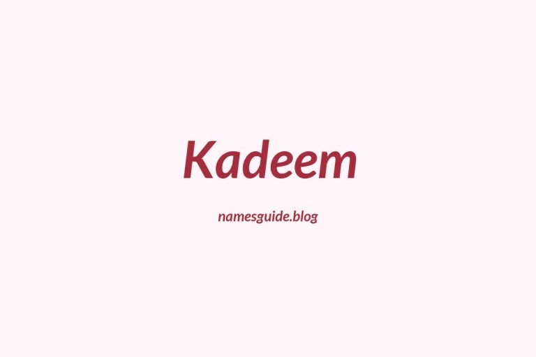 53+ Unique Middle Names for Kadeem