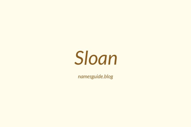 58+ Unique Middle Names for Sloan