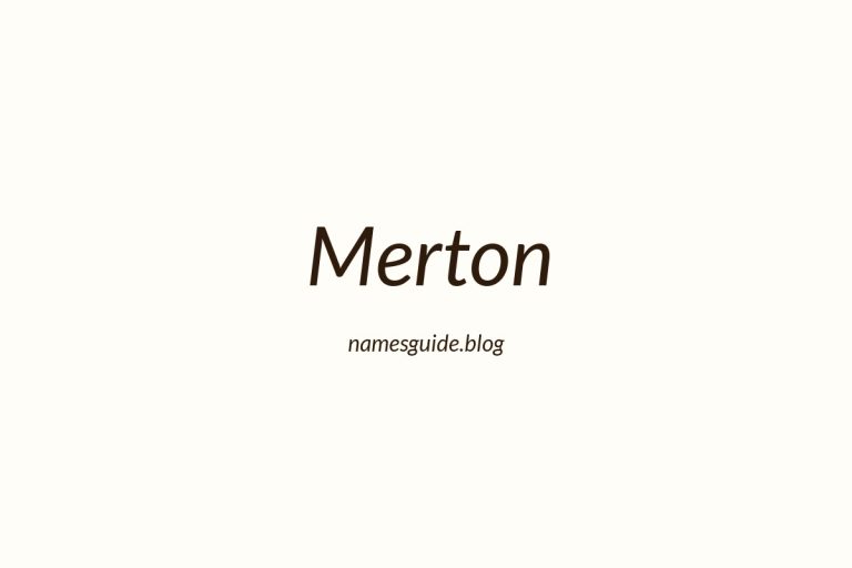 63+ Unique Middle Names for Merton