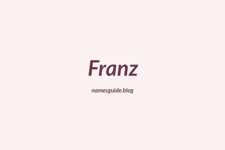 42+ Unique Middle Names for Franz