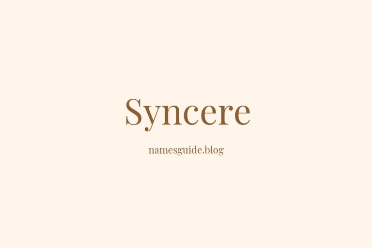 59+ Unique Middle Names for Syncere