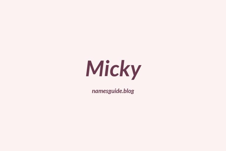 57+ Unique Middle Names for Micky