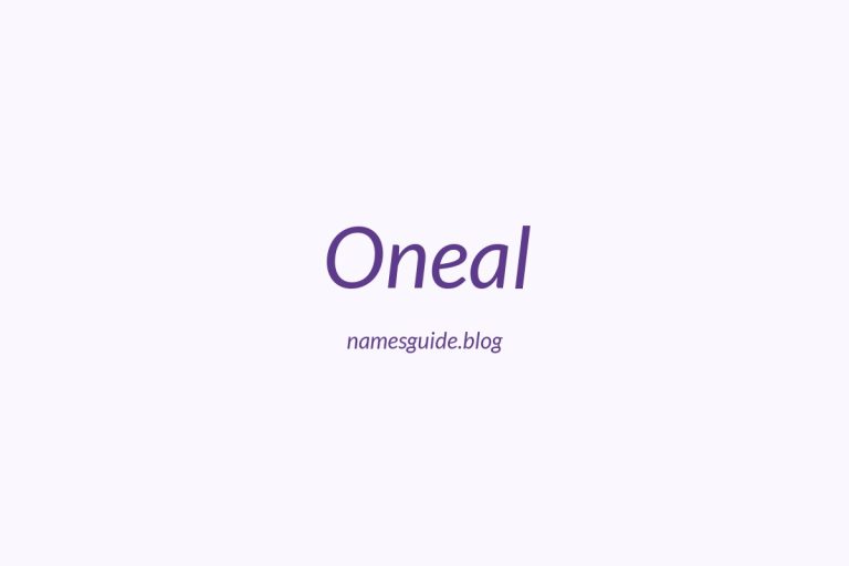 55+ Unique Middle Names for Oneal