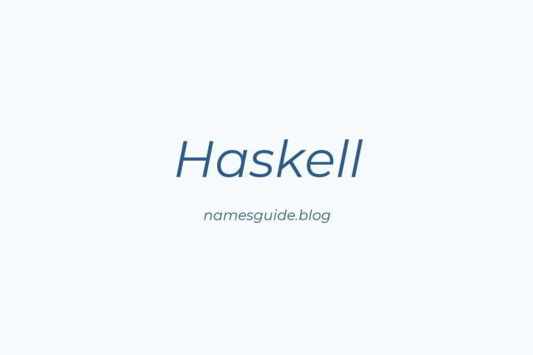 57+ Unique Middle Names for Haskell