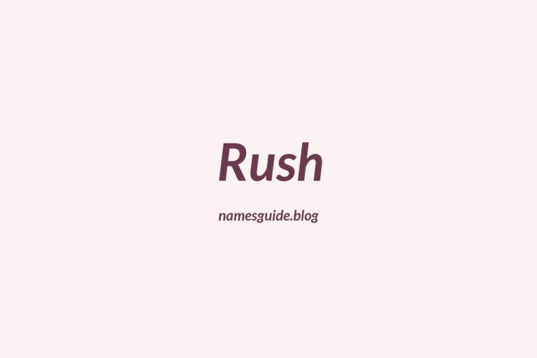 46+ Unique Middle Names for Rush