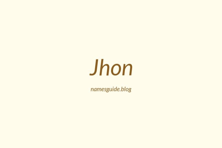39+ Unique Middle Names for Jhon