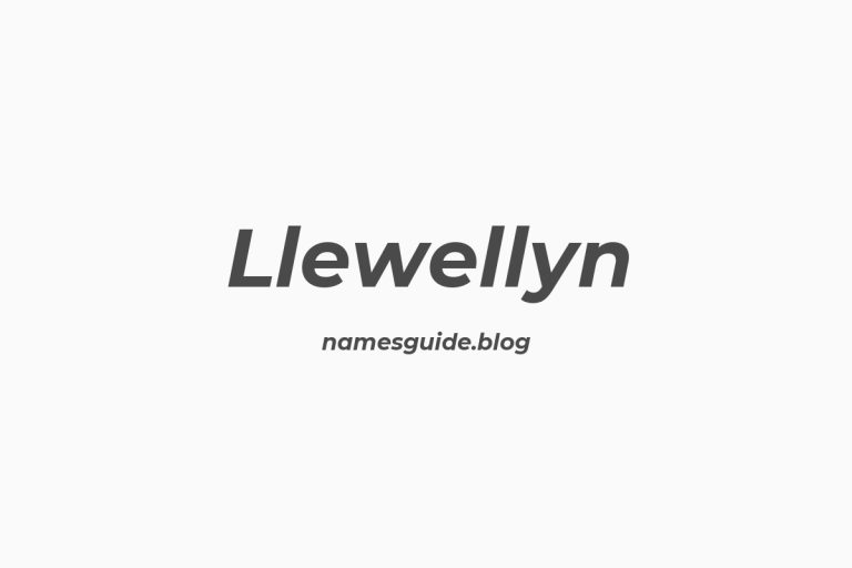 60+ Classic Middle Names for Llewellyn