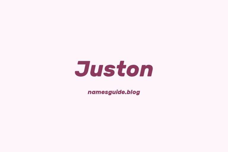 57+ Unique Middle Names for Juston