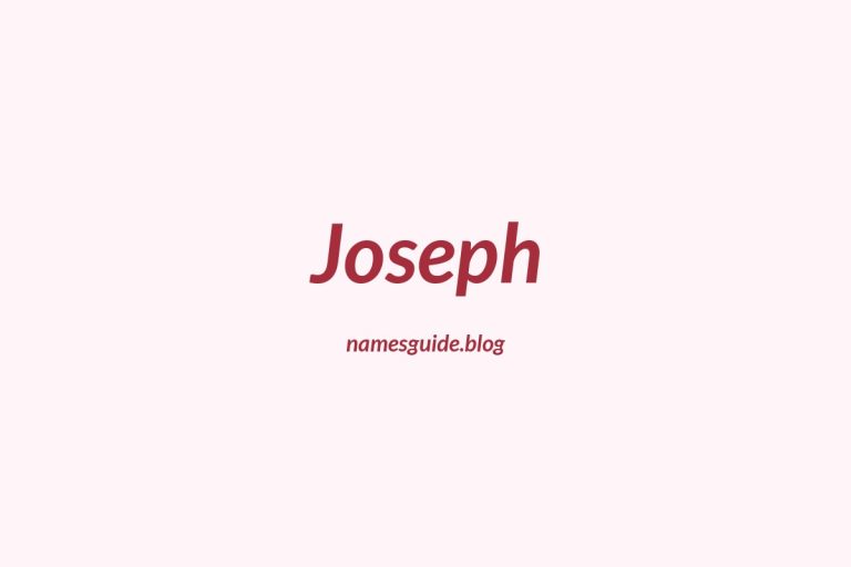 55+ Classic Middle Names for Joseph