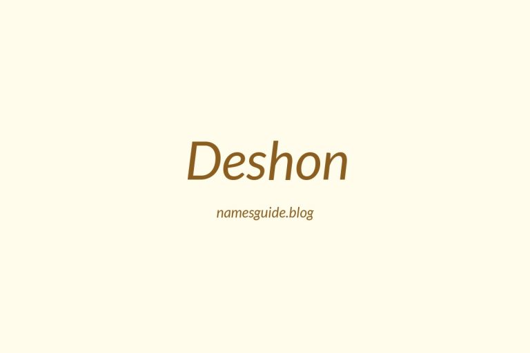 59+ Unique Middle Names for Deshon