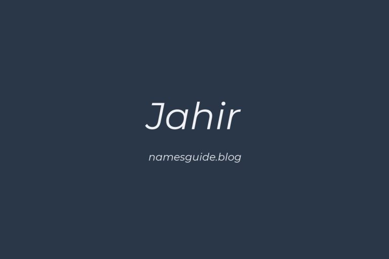 53+ Unique Middle Names for Jahir