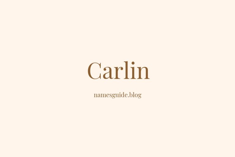 58+ Unique Middle Names for Carlin