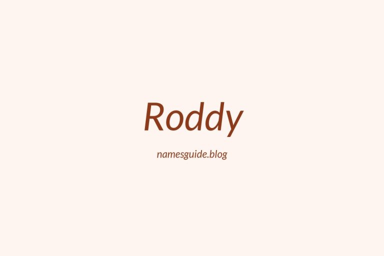 52+ Unique Middle Names for Roddy