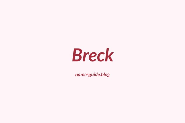 53+ Unique Middle Names for Breck