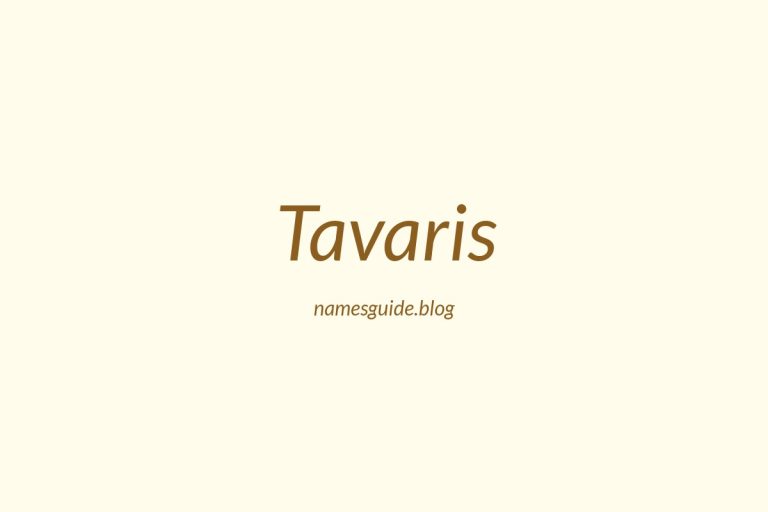 47+ Unique Middle Names for Tavaris