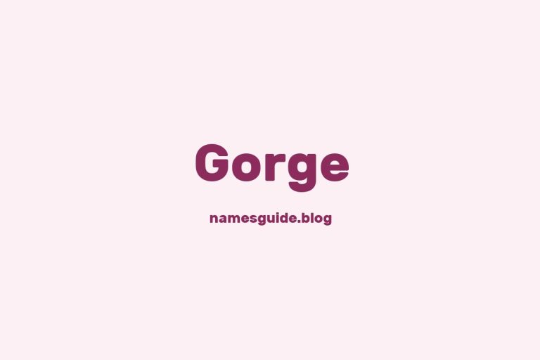 54+ Classic Middle Names for Gorge