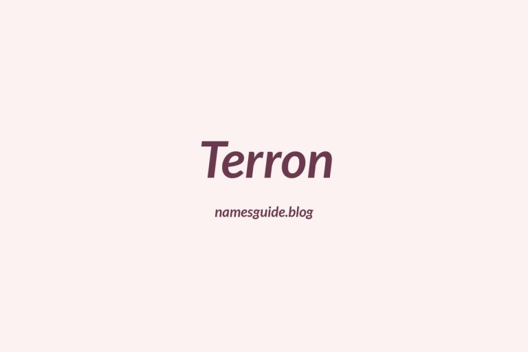 50+ Unique Middle Names for Terron