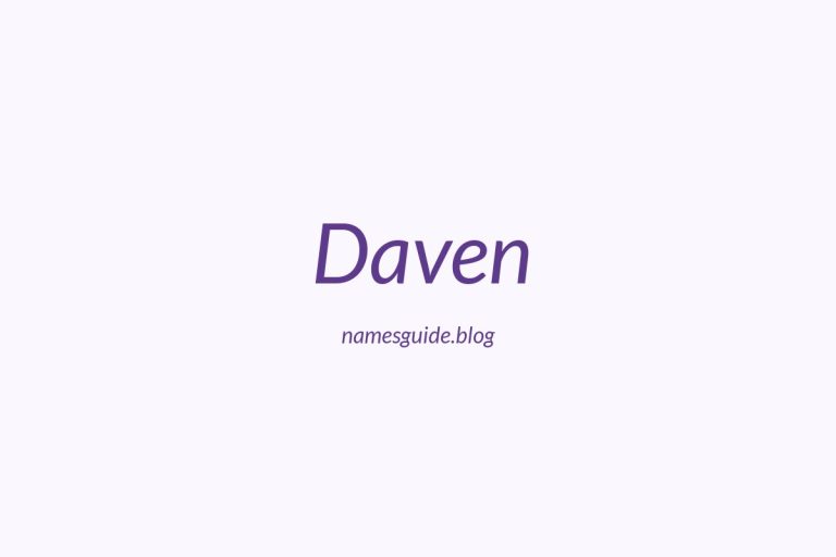 39+ Classic Middle Names for Daven