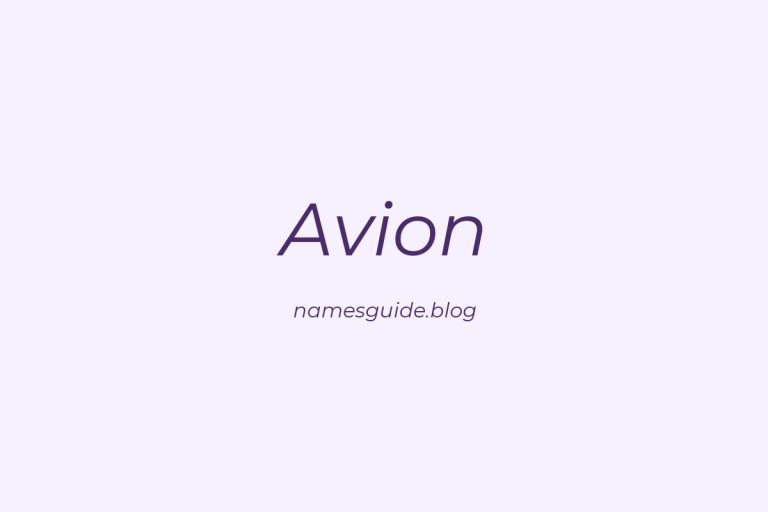 59+ Unique Middle Names for Avion