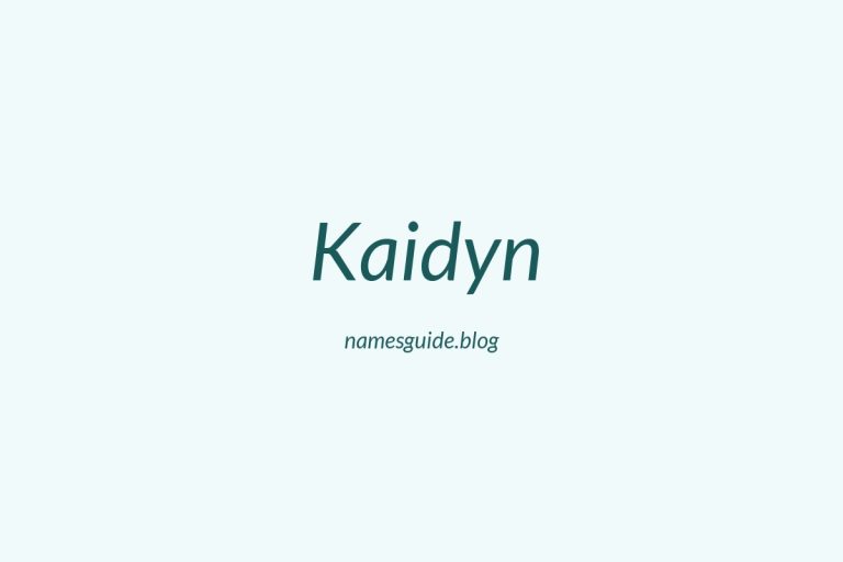 45+ Unique Middle Names for Kaidyn