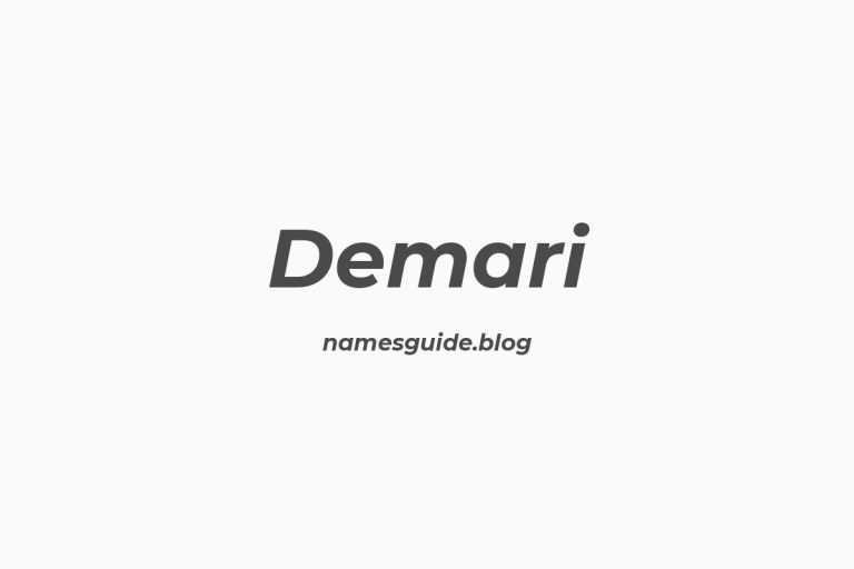 53+ Unique Middle Names for Demari