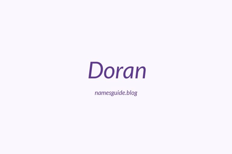43+ Unique Middle Names for Doran