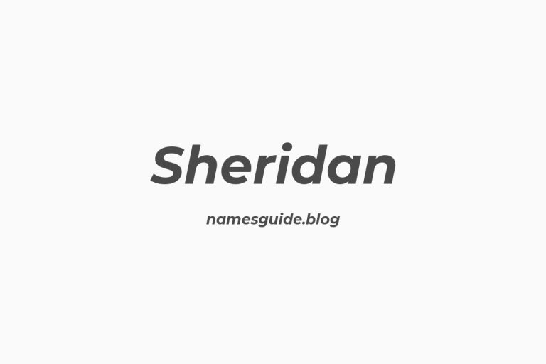 59+ Unique Middle Names for Sheridan