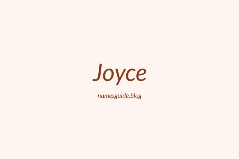 57+ Unique Middle Names for Joyce