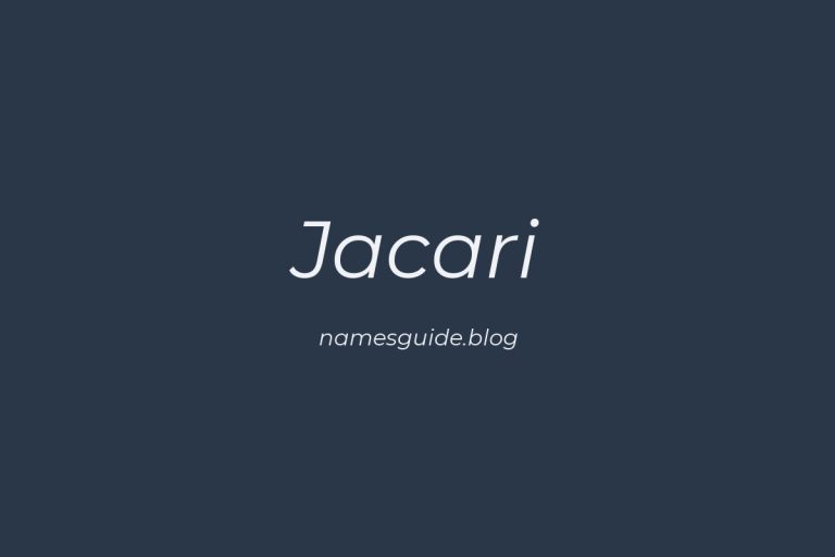 57+ Unique Middle Names for Jacari