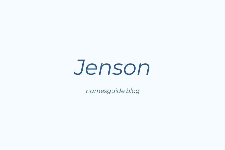 56+ Classic Middle Names for Jenson