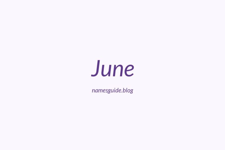 50+ Unique Middle Names for June