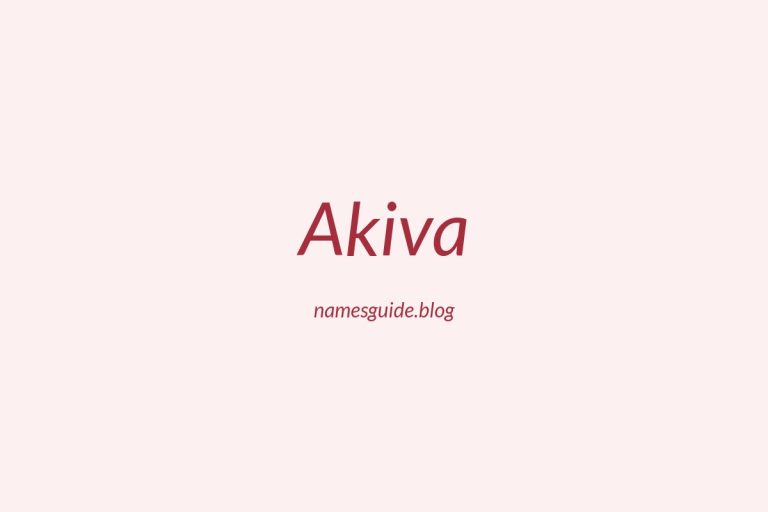 56+ Unique Middle Names for Akiva