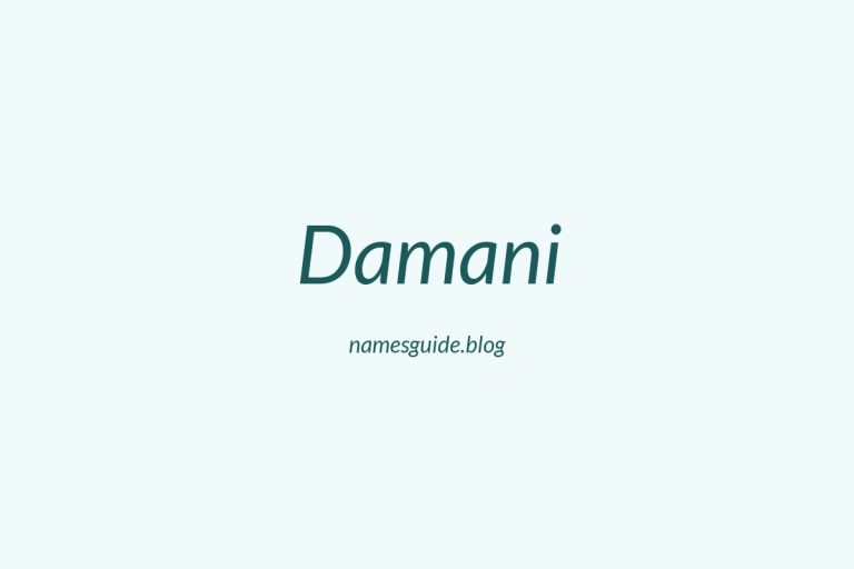55+ Unique Middle Names for Damani
