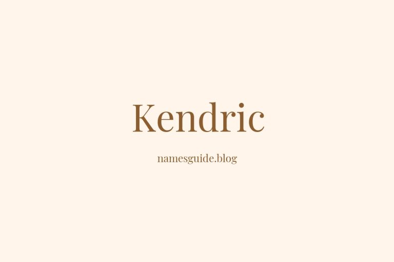 49+ Unique Middle Names for Kendric