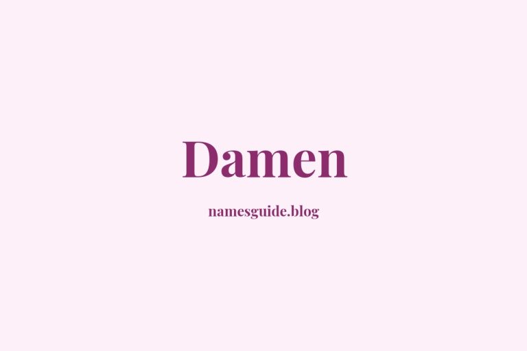 55+ Unique Middle Names for Damen