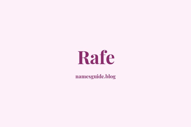57+ Classic Middle Names for Rafe