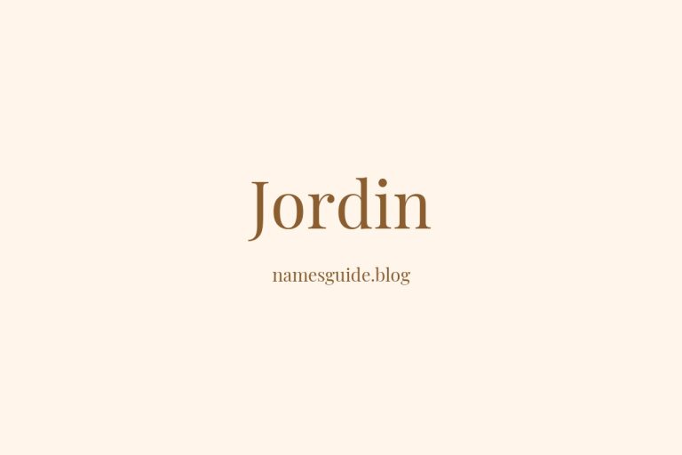 57+ Unique Middle Names for Jordin