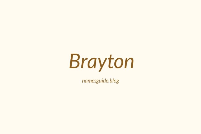 38+ Unique Middle Names for Brayton