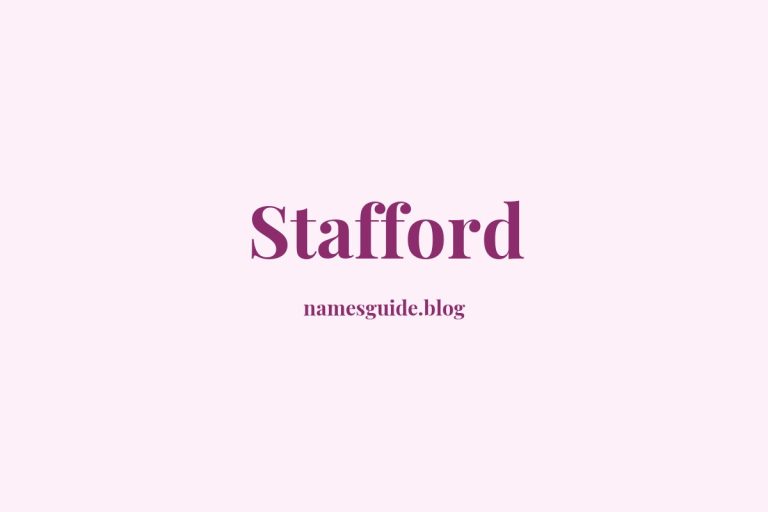 41+ Classic Middle Names for Stafford