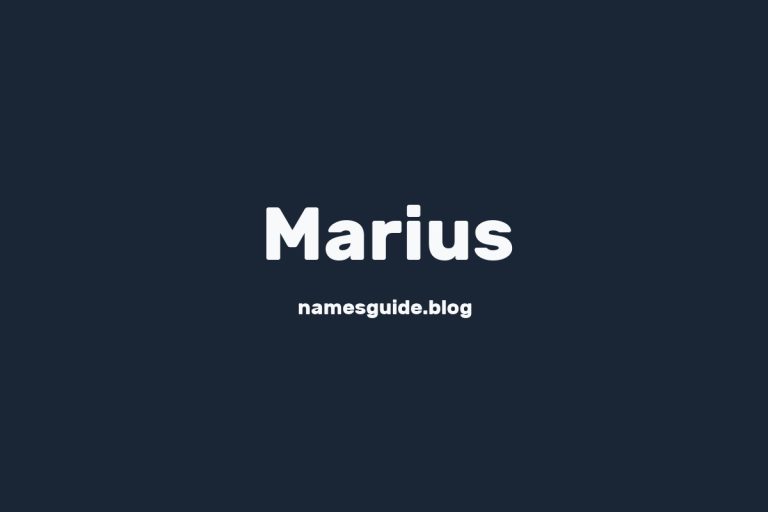 52+ Unique Middle Names for Marius