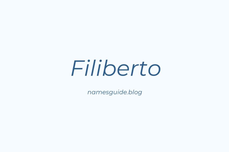 59+ Unique Middle Names for Filiberto