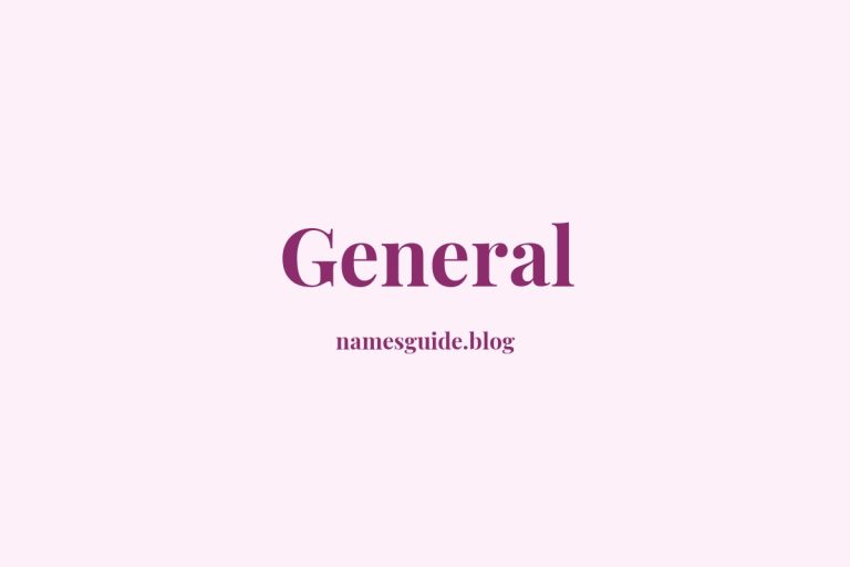 55+ Unique Middle Names for General
