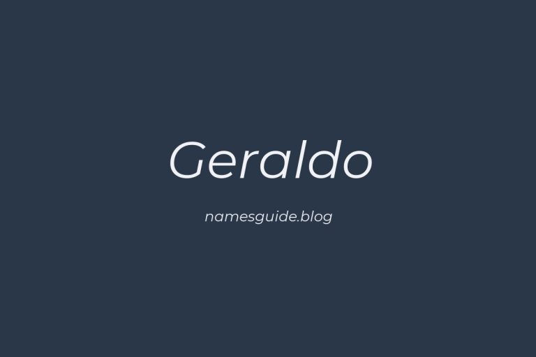 58+ Classic Middle Names for Geraldo